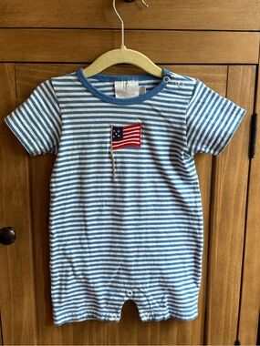 Little English Flag Appliqué Romper